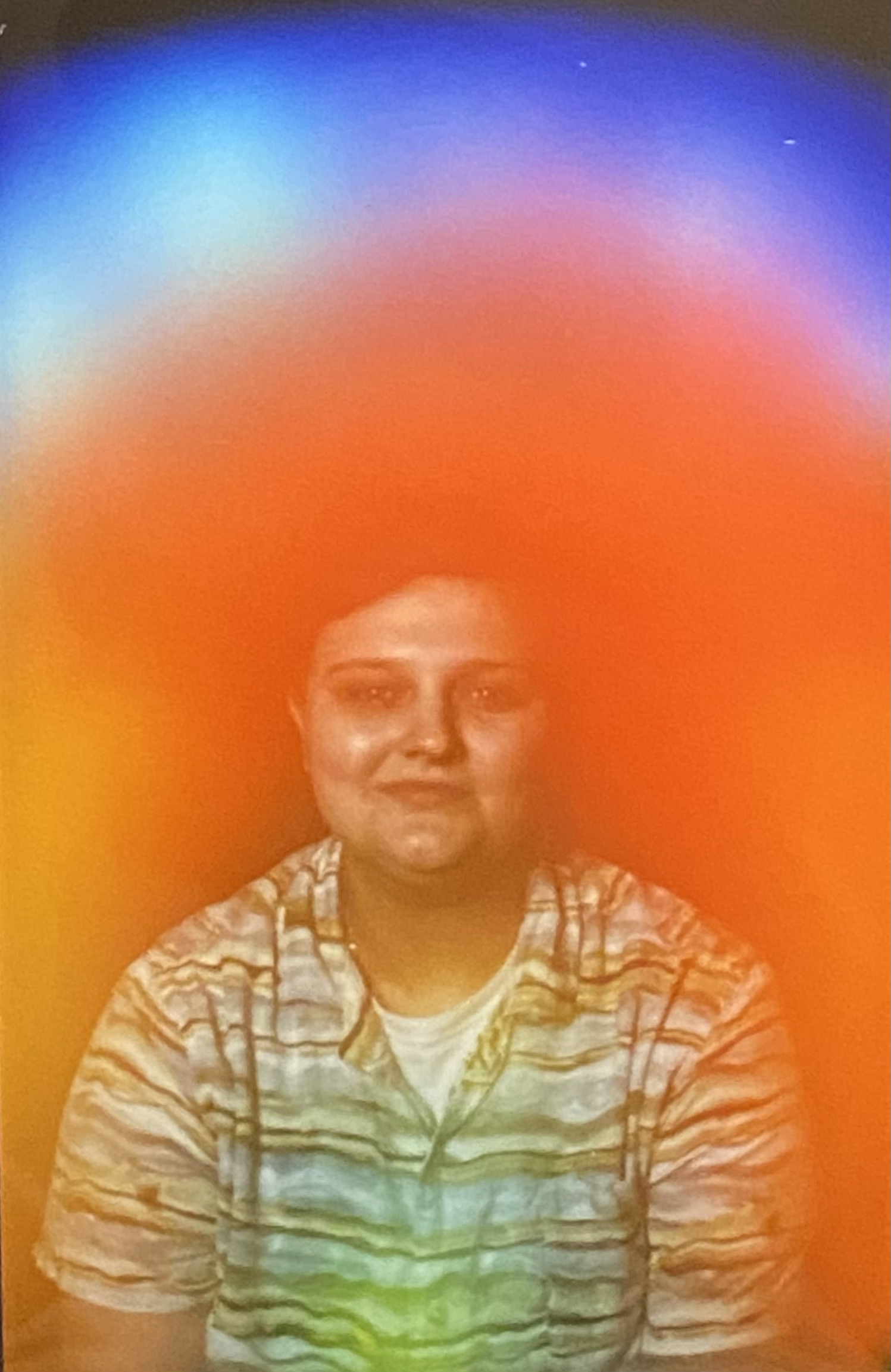 Kayla's aura photograph, predominantly orange